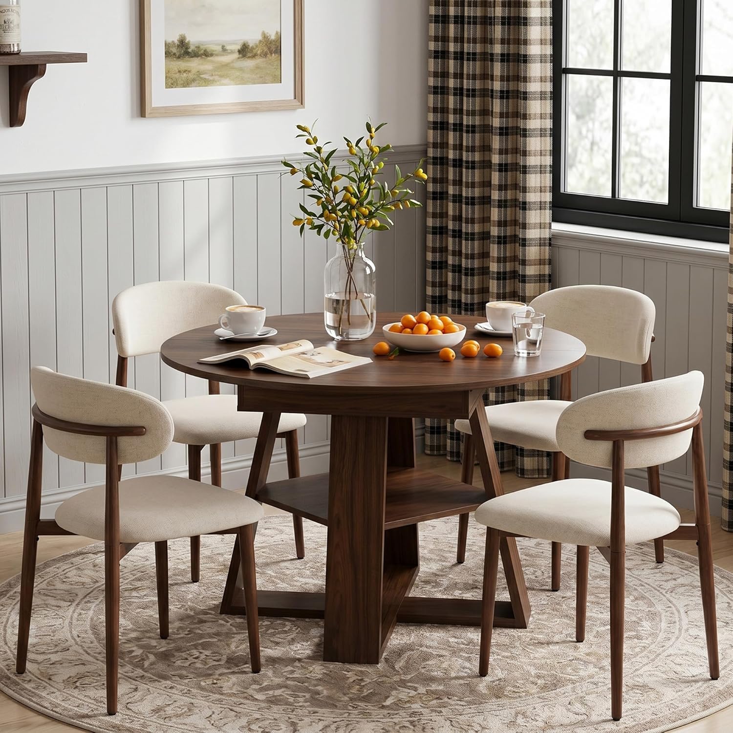 Mid-Century Extendable Oval Dining Set