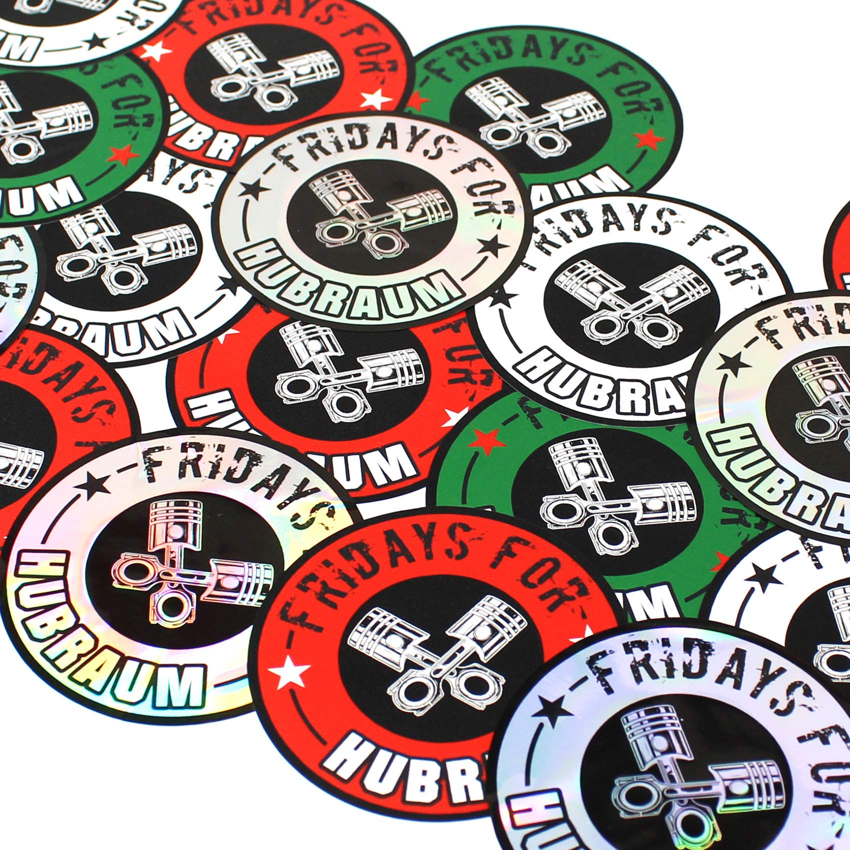 Finest Folia Fridays for Cylinder Displacement Stickers 8.5 x 8.5 cm, Fun, car and Motorcycle, Klima R071, red - Image 3