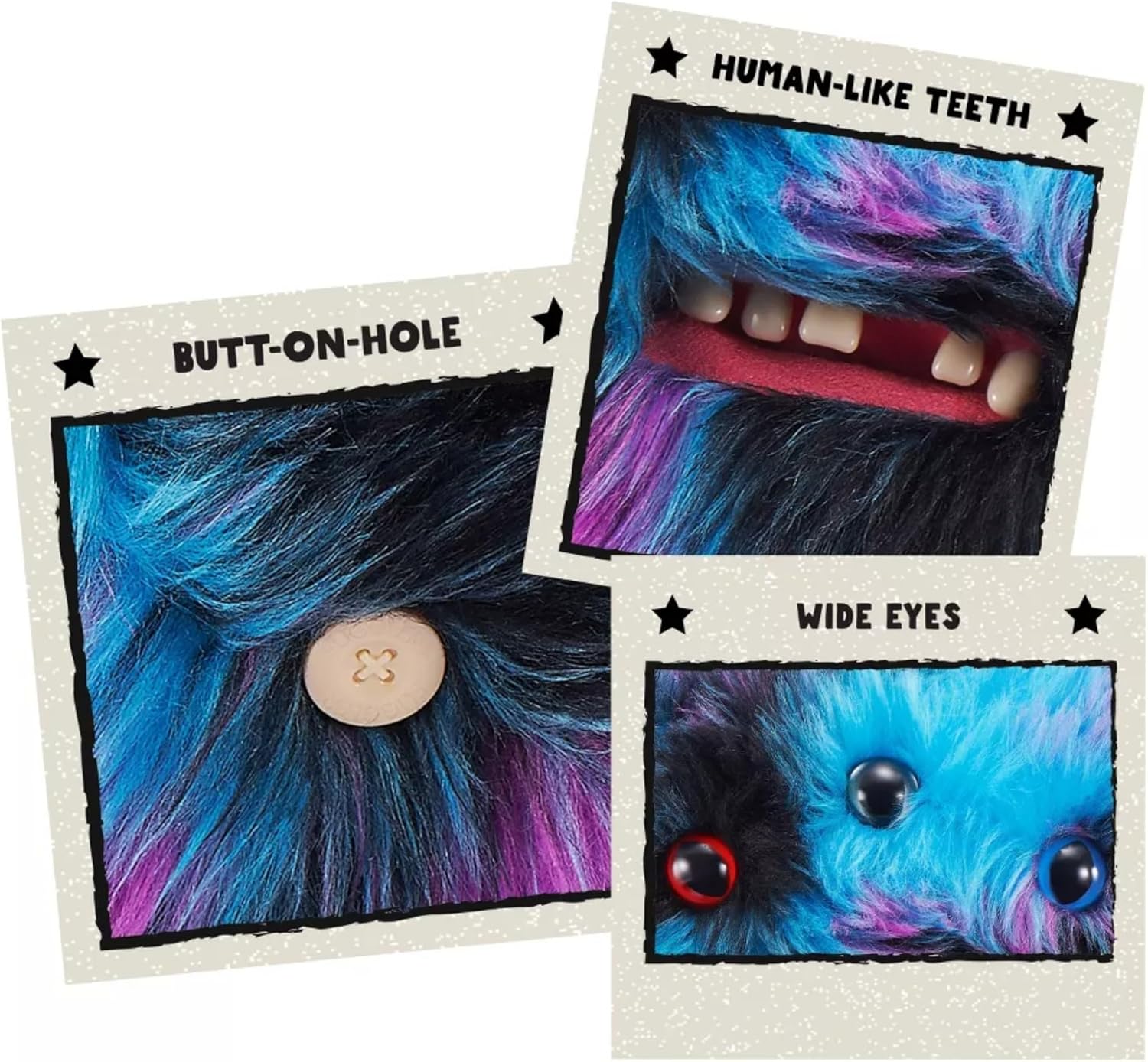ZURU Fuggler Funny Ugly Monster Plush Toy - 9 in Butt Ugly Pets (Reek-O - Black Cat)