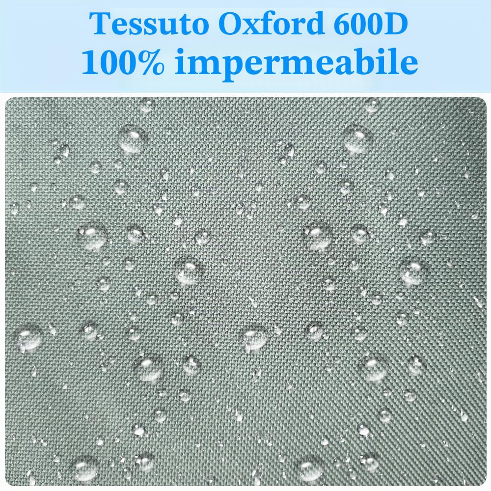 600D Copertura per Parabrezza per Renault Master NV400 2010-2024, Telo di Protezione Anteriore per Opel Movano, Impermeabile Copertura Parabrezza Camper con 10 Bande e Magneti