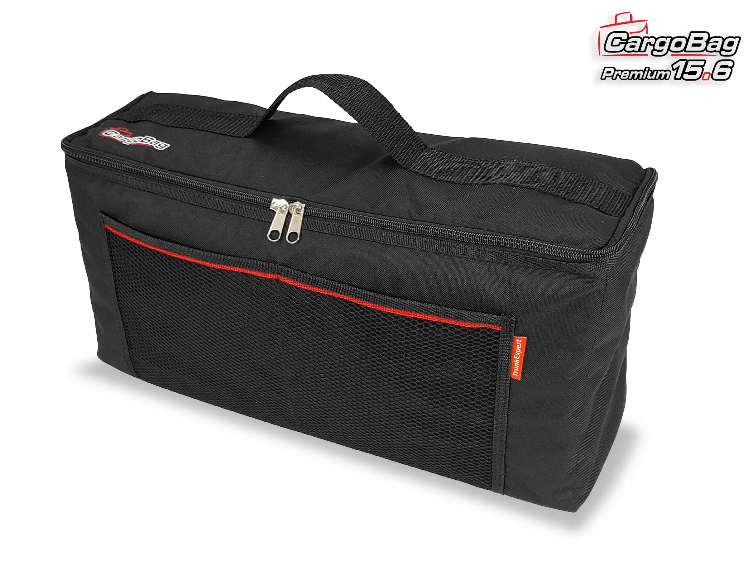 Bolsa de carga Organizador universal para el coche Cordura impermeable Fácil de enganchar con Cierre de autoadherente Almacenamiento compacto para el coche Negro Capacidad. 15,6 litros