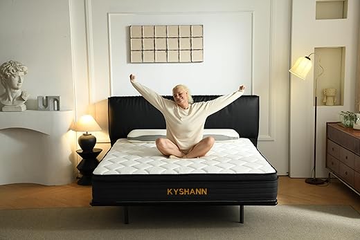 Queen Mattress, 12 Inch Queen Hybrid Mattress in a Box, Upgrade Individually Pocket Springs, Medium Firm, Pressure Relief, Breathable Comfort and Durable, 365-Night Trial, 10-Year Warranty