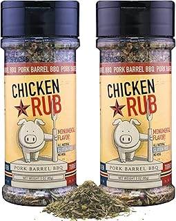 Pork Barrel BBQ Chicken Spice Rub | All-Purpose Seasoning and Spice Rub |Grilling Essentials, Perfect for Grilling, Smoking, or Cooking Wings, Chicken, Beef, Pork, Seafood, and More | Gluten-Free, No MSG, Zero Calorie, 3 oz - Pack of 2