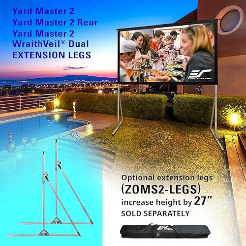 Miniatura 22 de Pantalla para proyector al aire libre con soporte 16:9, 8K 4K Ultra HD 3D, plegable y rápida YardMaster 2 Front Projection