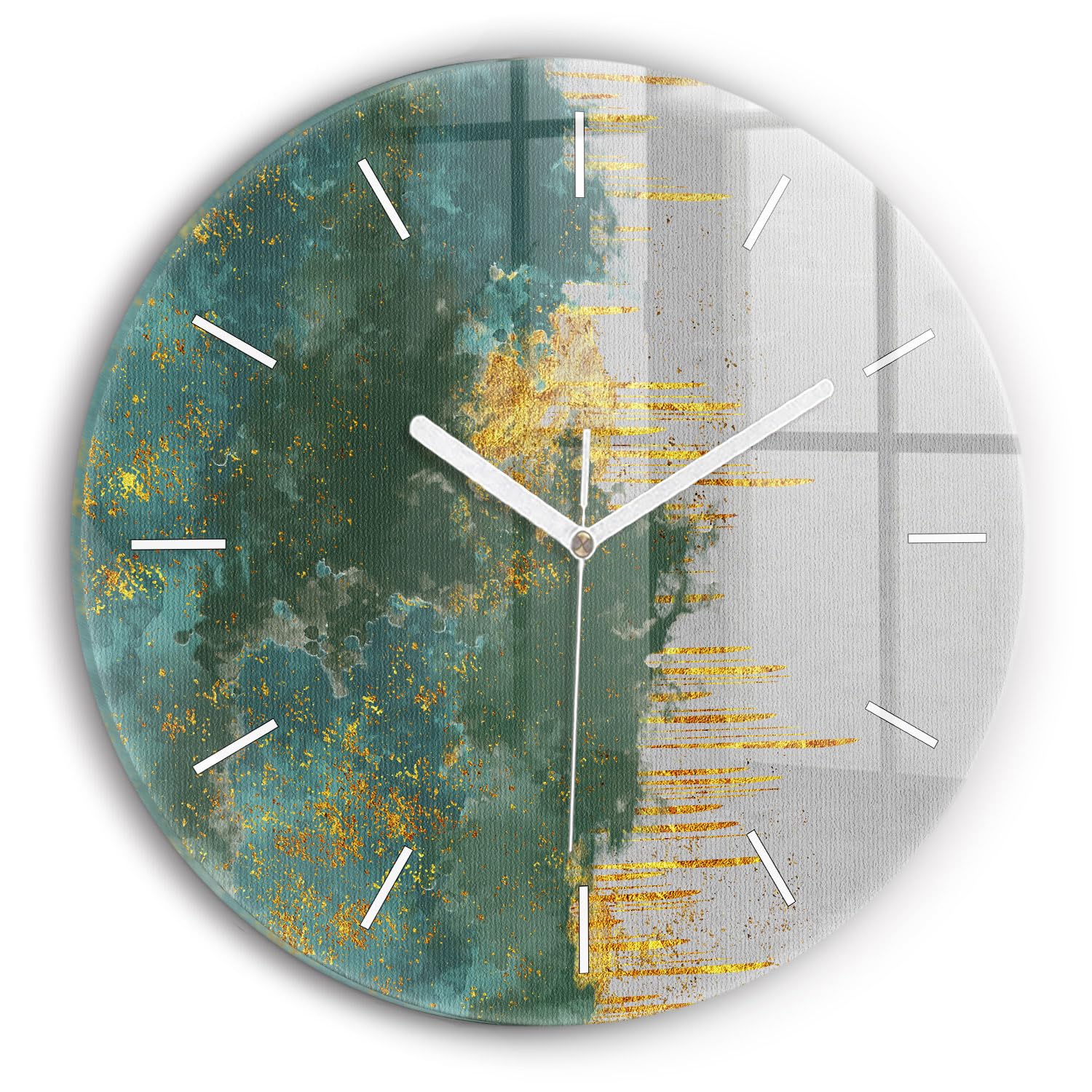 Horloge en Verre de Qualité Supérieure Wallfluent Design Moderne 30cm