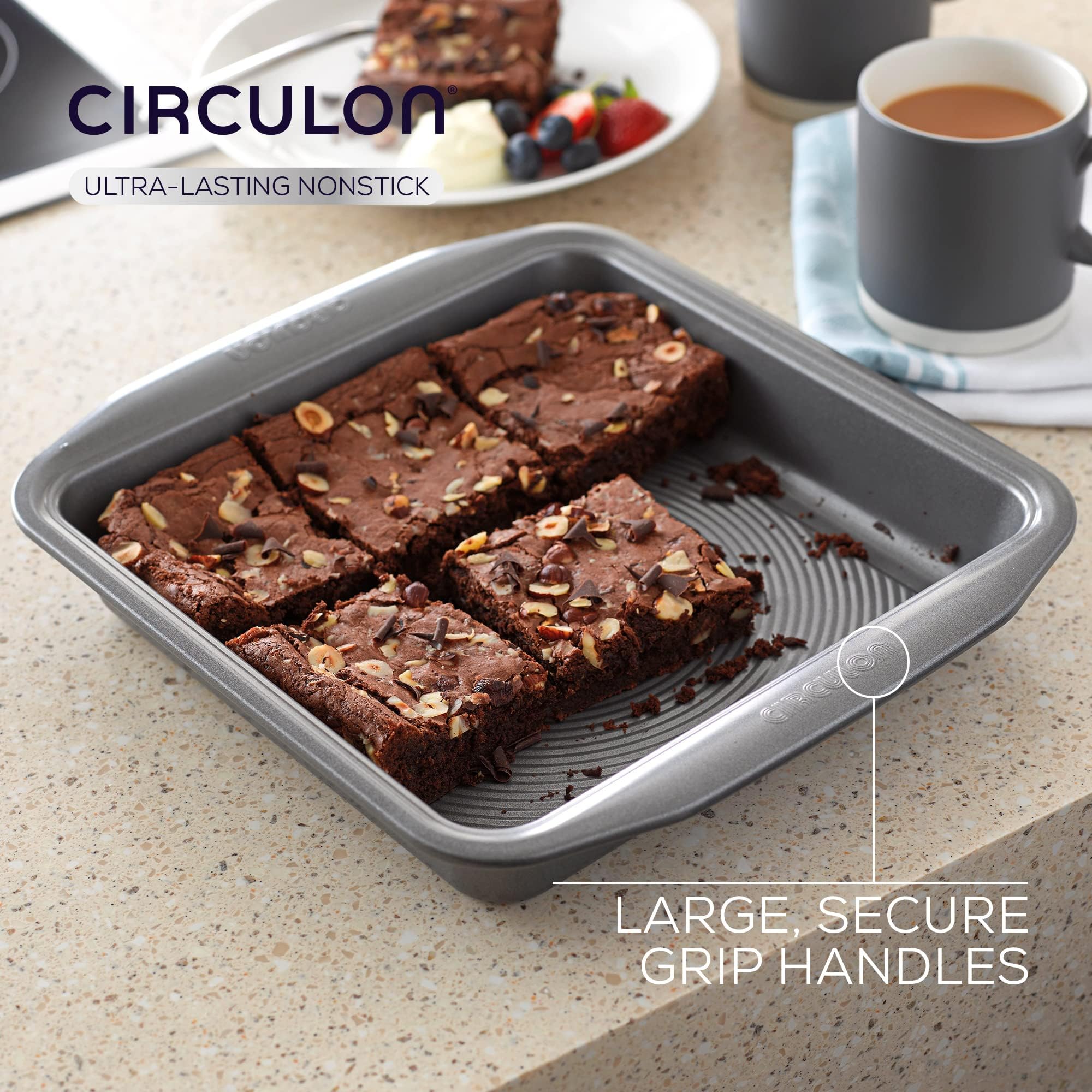 Circulon Momentum 3pc Roaster set - Medium roaster; Multipurpose Oven Tin; Large Oven Tray, Grey