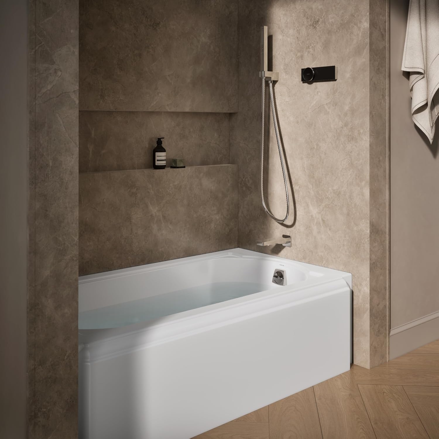 KOHLER Memoirs® 60" x 32" alcove bath with right-hand drain