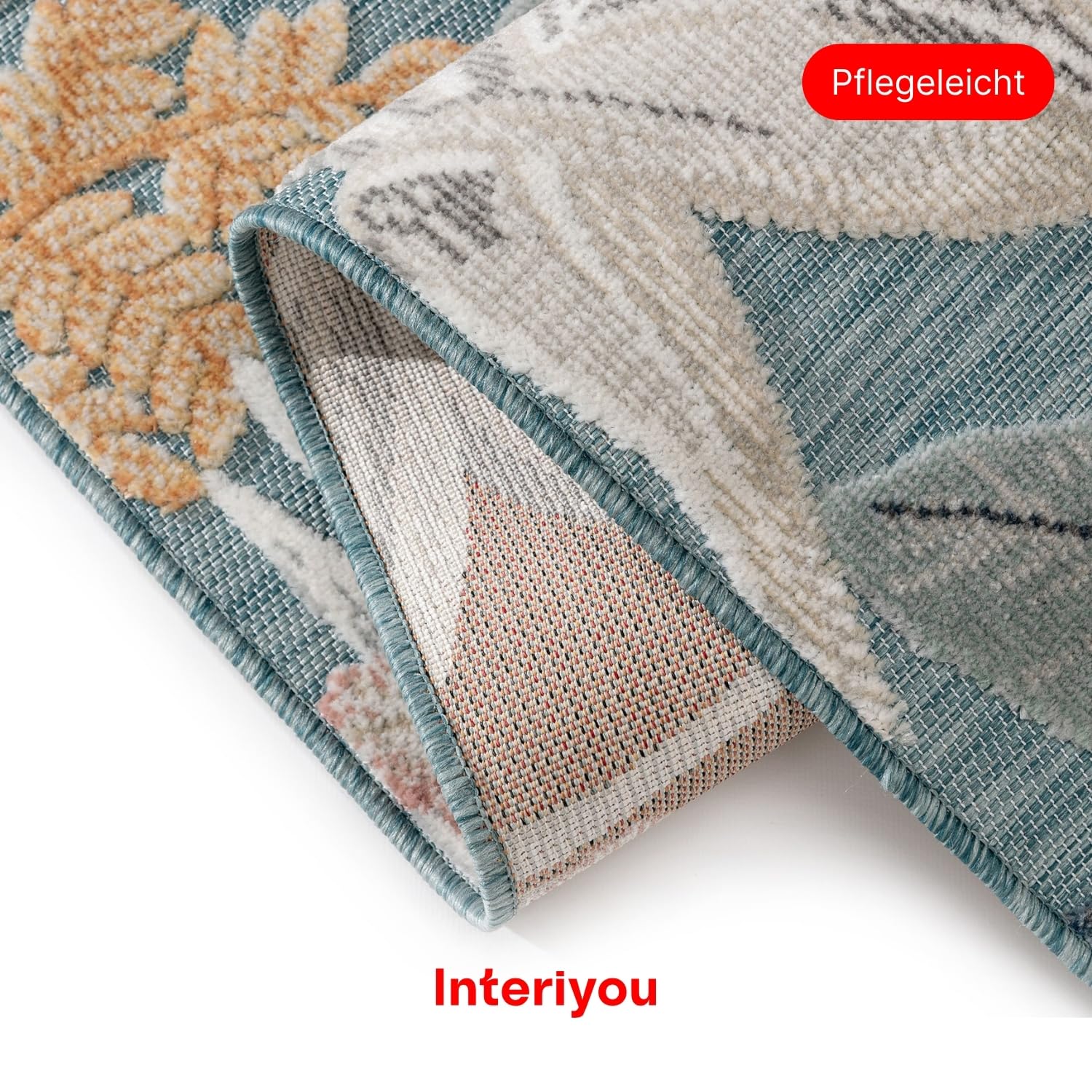 Interiyou Outdoor Teppich Wetterfest Florenz - 200x300 cm Multicolor - Wasserfest für Balkon, Terrasse, Garten - Outdoorteppich passend auch für Wohnzimmer, Schlafzimmer und Küche - Aussenteppich