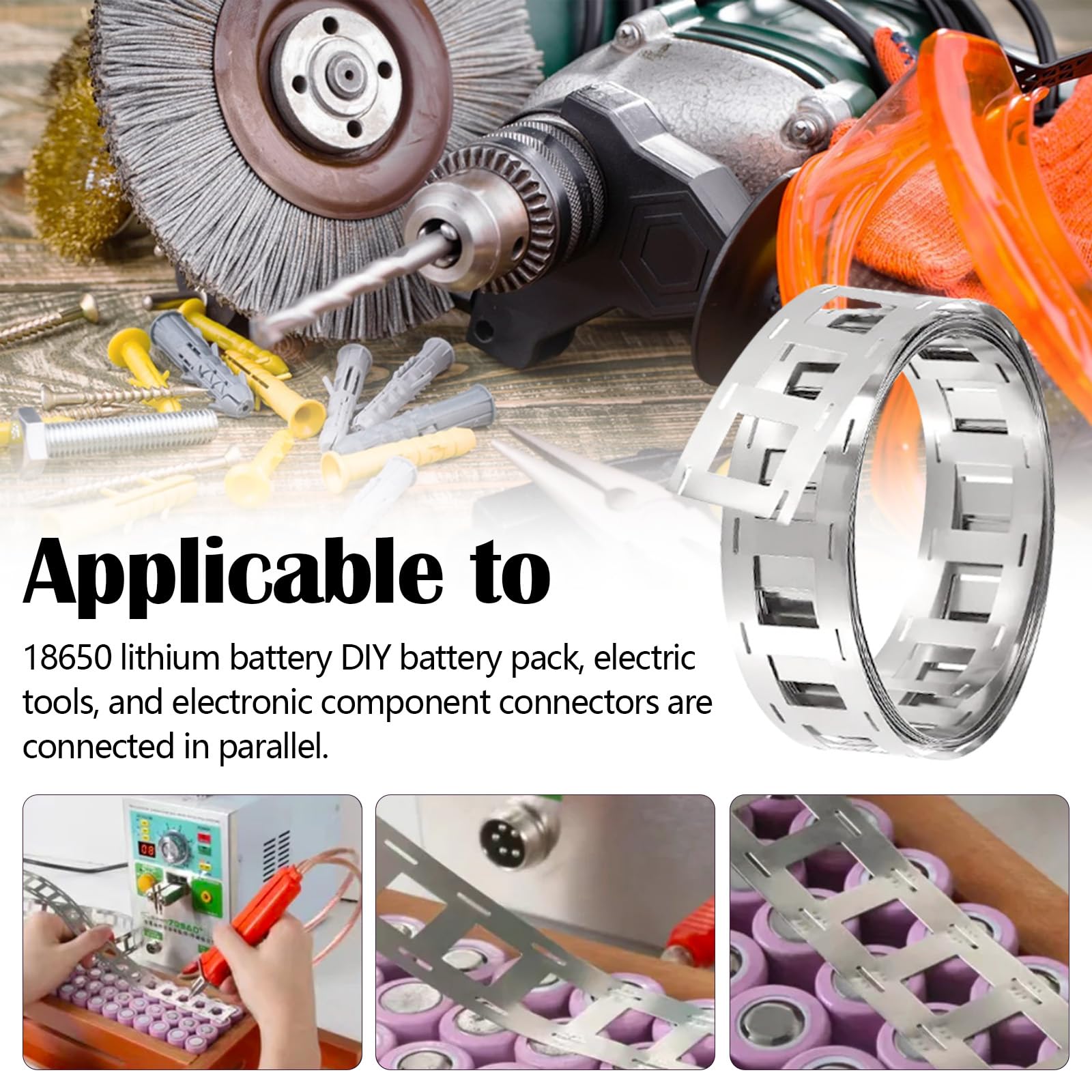 Strisce Di Nichel, 2 Pezzi 10M Nastro Di Nichel 0,15 X 27 Mm Nastro Di - Foto 9