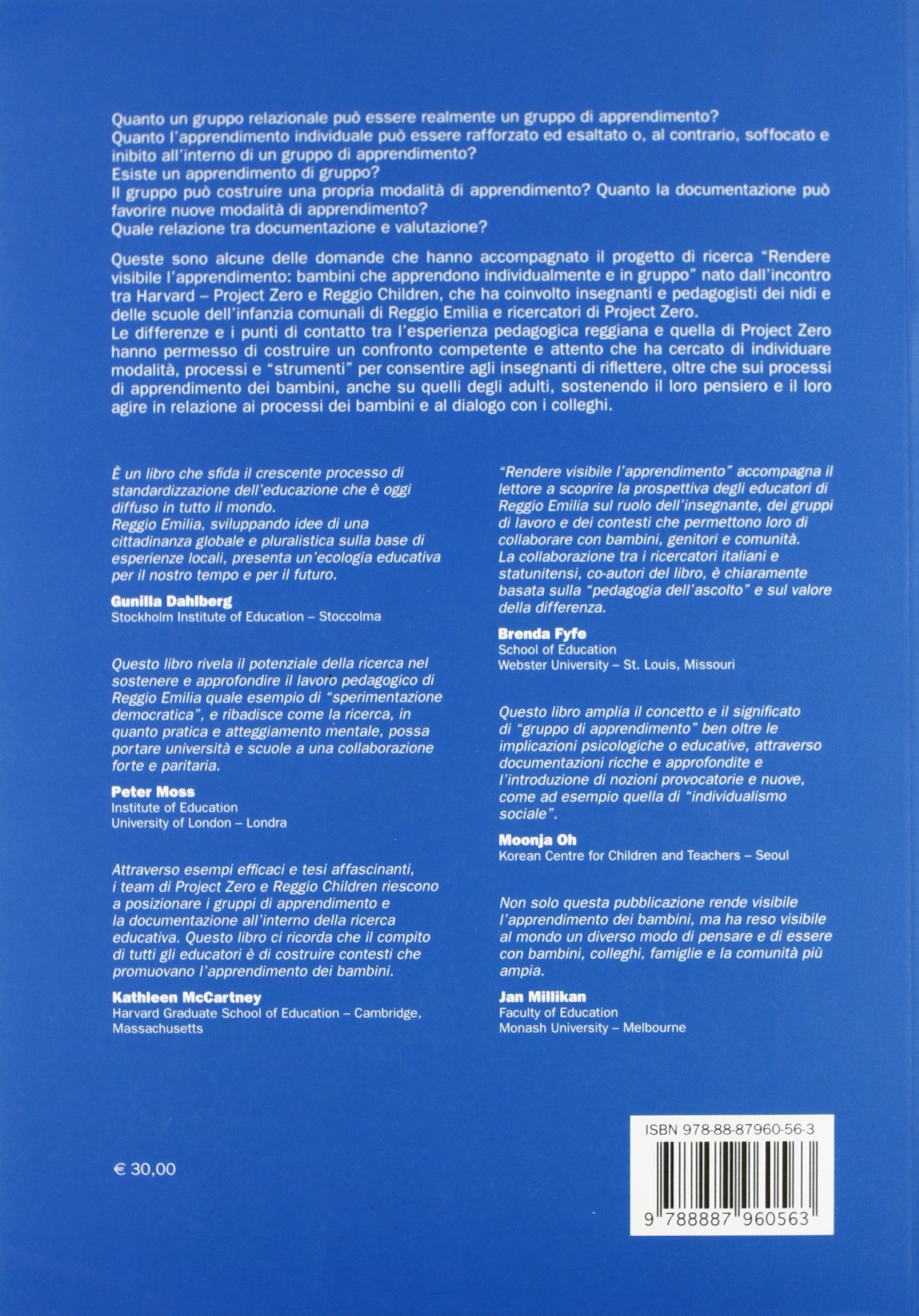 Rendere visibile l'apprendimento. Bambini che apprendono individualmente e in gruppo