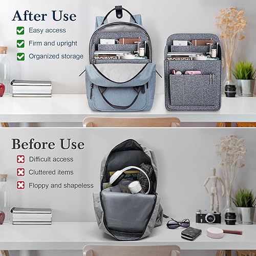 Miniatura 5 de APSOONSELL Organizador de mochila, organizador de bolsa de fieltro para mochila de hombro