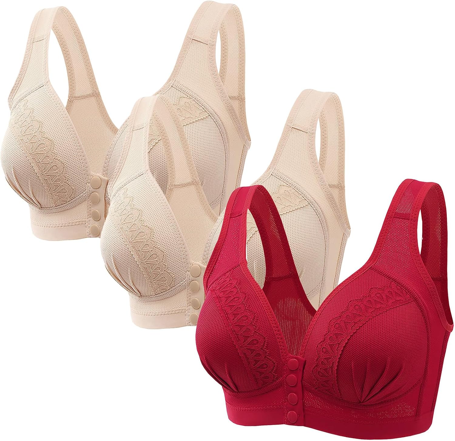 Womens Front Closure Bras Sleep Lounge Bralette