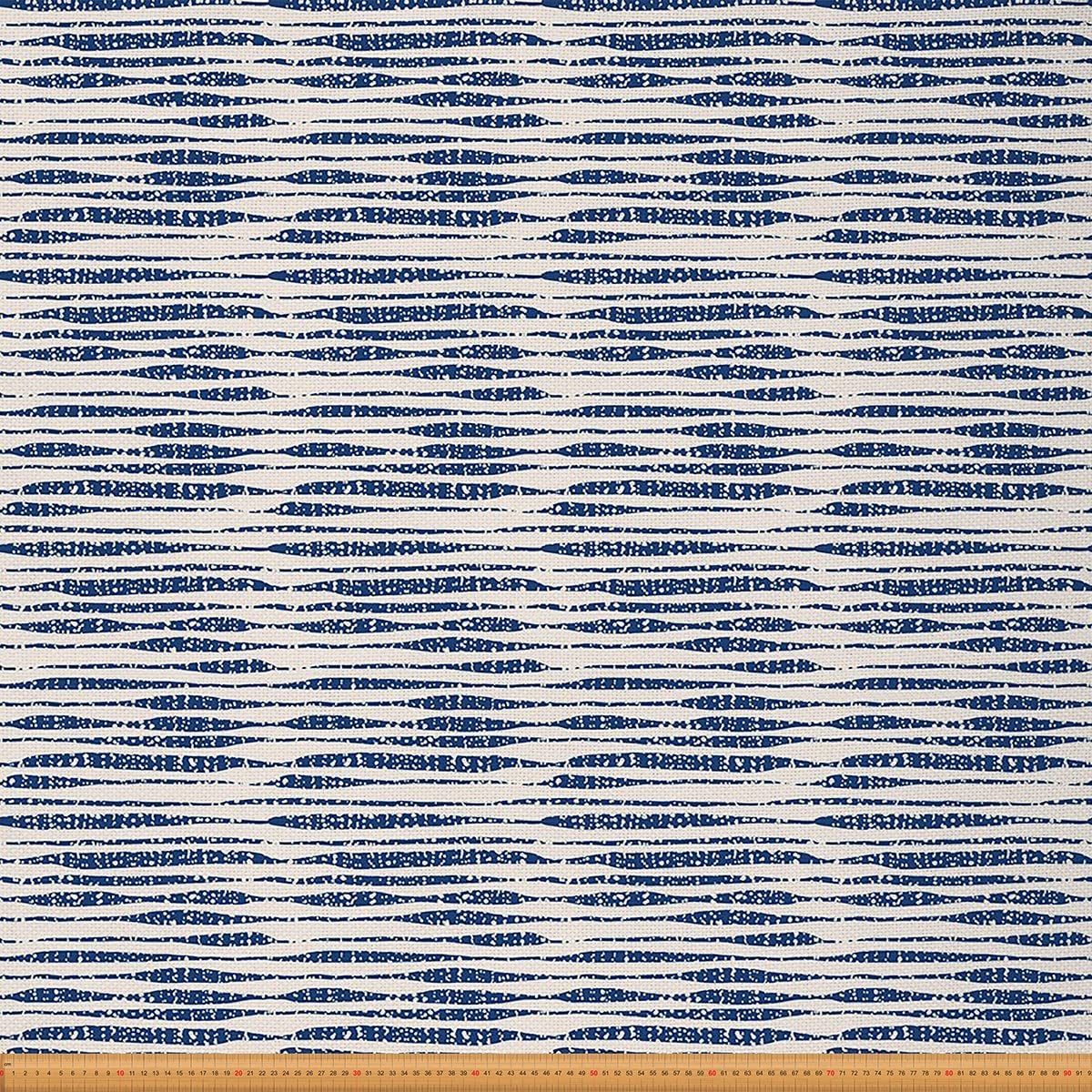 Blue Stripe Fabric By The Yard Nautical Upholstery Fabric Ocean