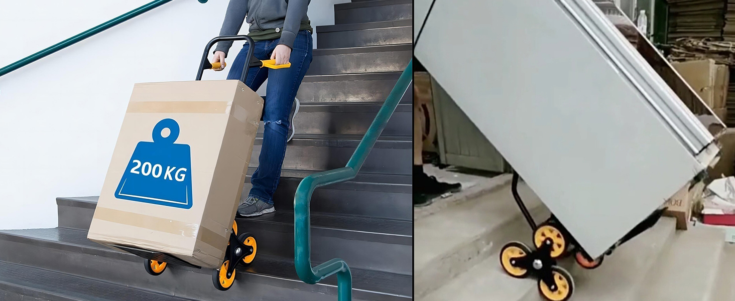 Amazon.co.jp: LOOPFKL 階段台車 6輪折りたたみ 階段登れる 台車 