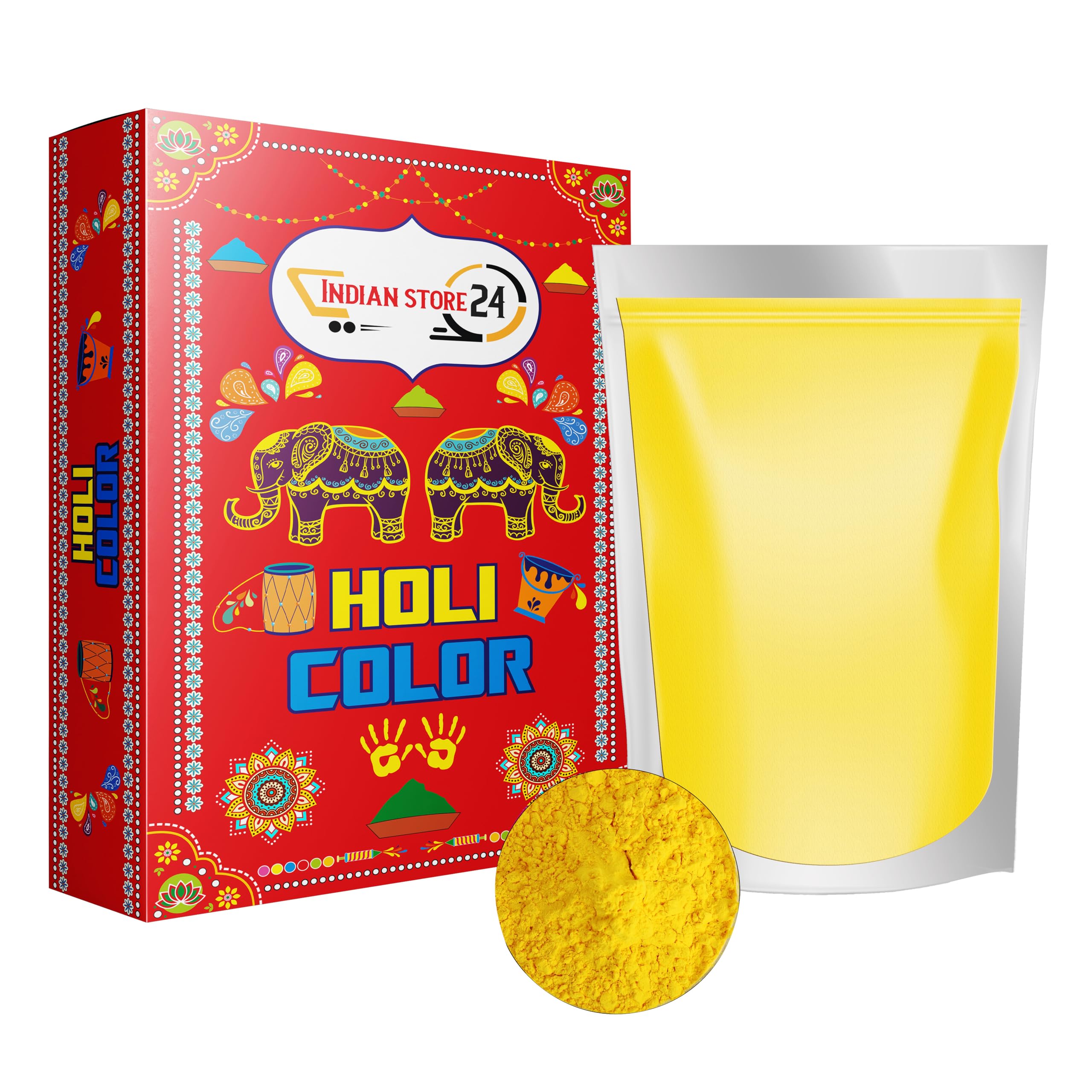 Polvere Holi Gulal 1 Kg - Colorante Naturale Ad Acqua, Per Festival, Feste E Foto, Blu - Foto 5