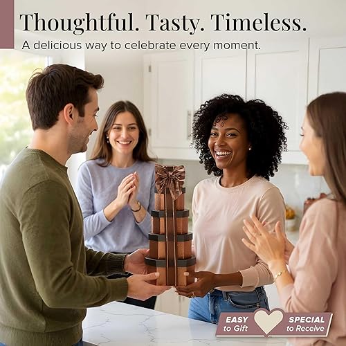 Miniatura 2 de Broadway Basketeers Paquete de 5 cajas de regalo de comida gourmet para mujeres hombres familias universidad entrega para vacaciones agradecimiento