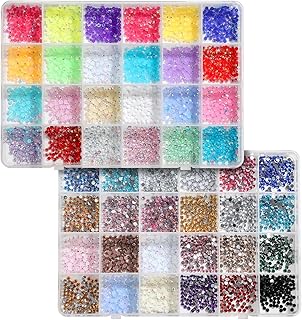 Oneleaf 48 Grids Nail Art Decoration Kit, Professional Nail Decoration with Foils Flakes for Nails Studs Sequins for Nails Art, Sticker for Tips Manicure Decor Mixed Accessories