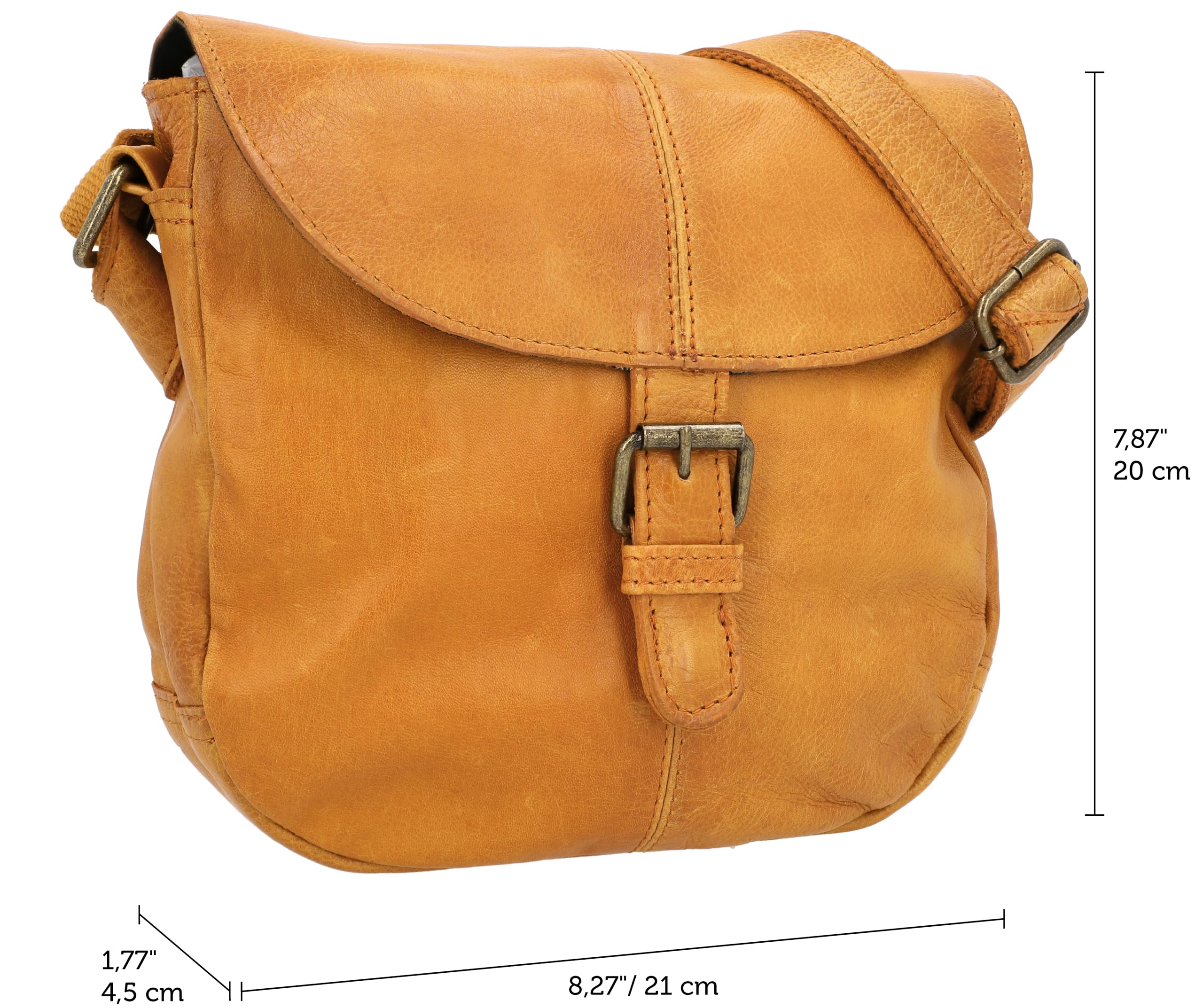 Gusti Leder Bandolera Candice | Bolso de cuero hecho a mano para mujer para el día a día y el ocio I Elegante bolso de piel de búfalo para mujer