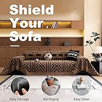 Vista 323 de VClife funda boho de sofá de felpilla para sofá seccional, funda antideslizante para sofá de 2 plazas, protector para mascotas con borlas, funda