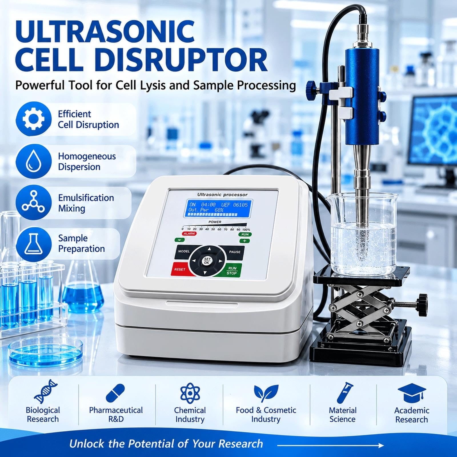 Homogenizator impulsowy, homogenizator ultradźwiękowy