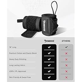 DMoose Wrist Straps for Weightlifting 12 and 18 Inches Thumb Loops with Wrist Support for Workouts Powerlifting Wrist Straps for Weight Lifting Men and Women Pink