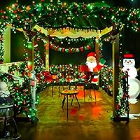 Vista 5 de TW SHINE Mini cadena de luces de Navidad, 20 pies, 100 unidades, incandescentes, mini luces de árbol de Navidad, impermeables, para exteriores