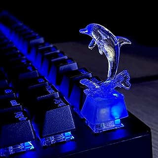 キーキャップ 動物 イルカ 半透明 透明 クリア ゲーミングキーボード メカニカルキーボード 日本語配列 cherry MX keycap keyboard