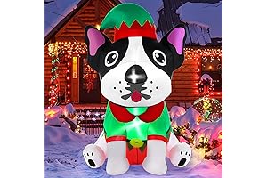 Festive French Bulldog: A Merrier Christmas with our Inflatable Christmas Decoration
