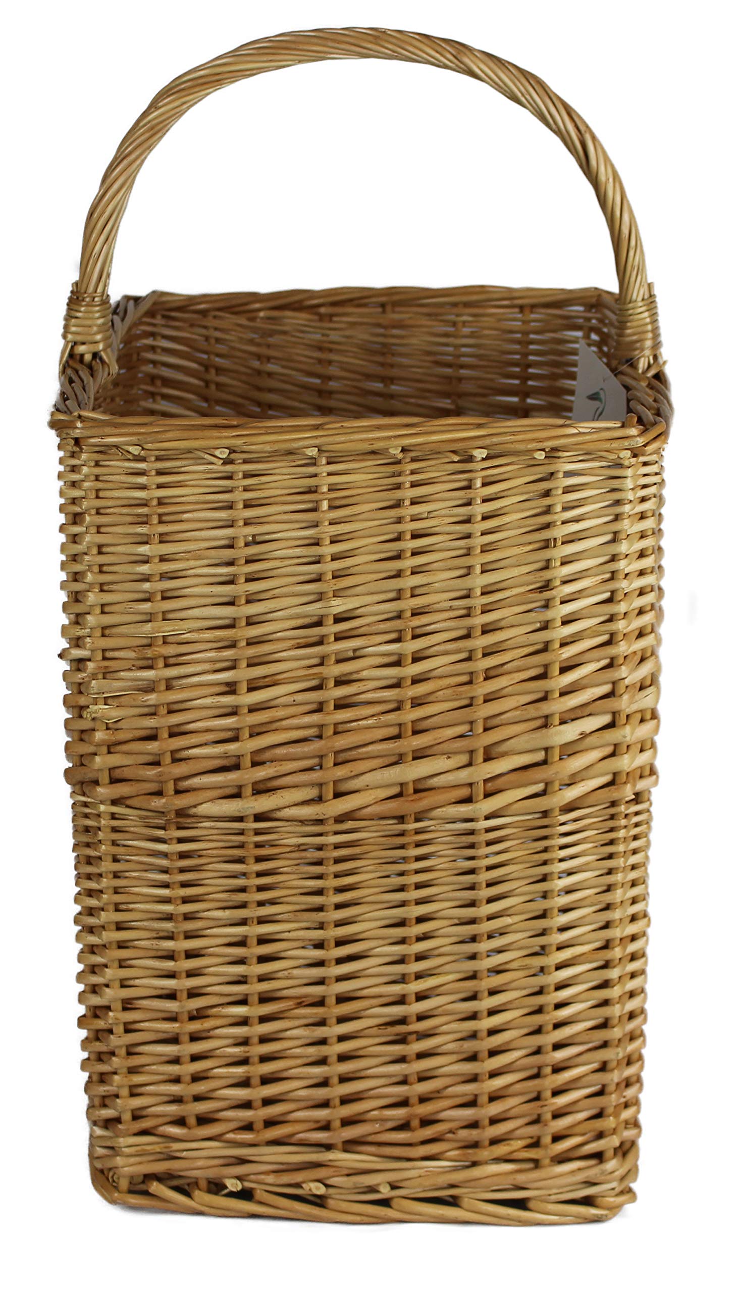 Cestino Grigio e Marrone Naturale per Scale, 100% Salice Intero, per il Trasporto e lo Stoccaggio, per Discese (Quadrato Naturale)