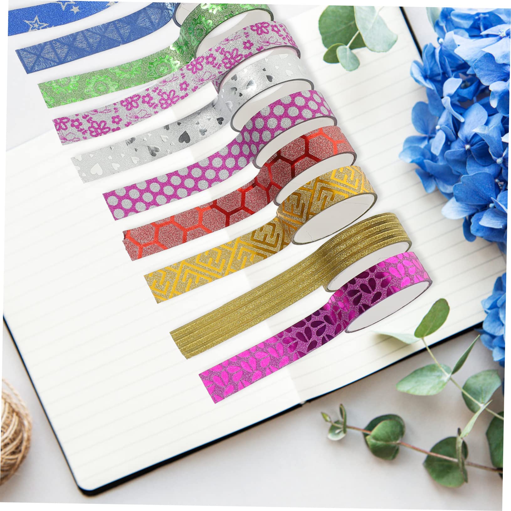 Nastro Decorativo Glitter in Carta per Planner e Scrapbook 100 Pezzi