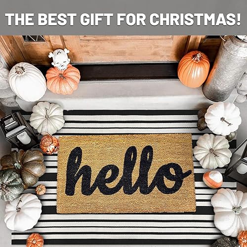 Miniatura 370 de IOHOUZE - Tapete a cuadros estilo búfalo de 5 x 8 pies para interiores y exteriores, lavable, para sala, tapete de bienvenida primavera-verano