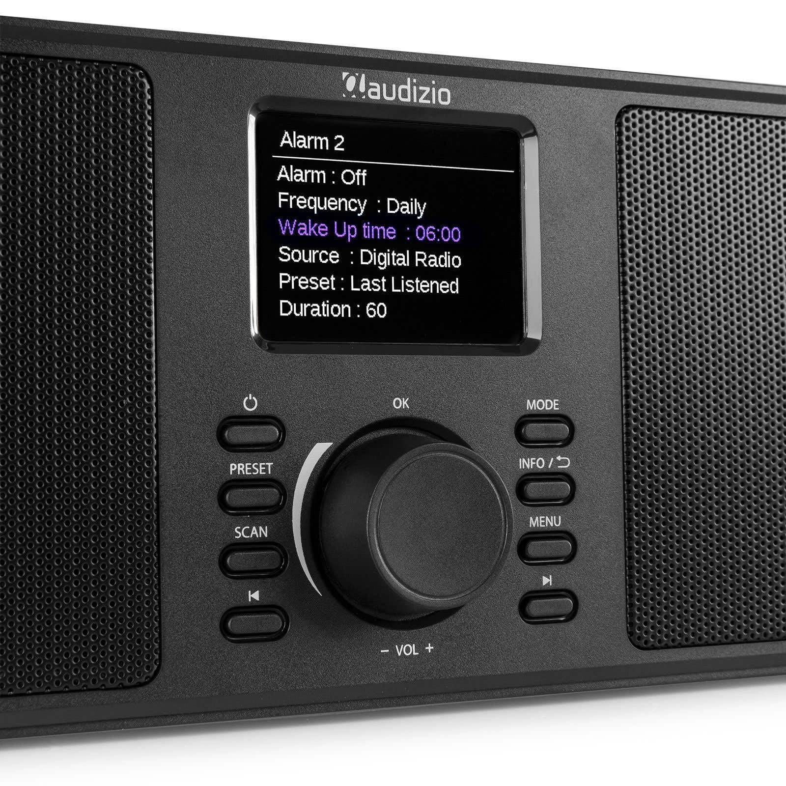 Audizio Reacondicionado Monza – Radio estéreo Dab/FM con Altavoz Bluetooth, Pantalla LCD y Sonido DSP 50W, Color Negra