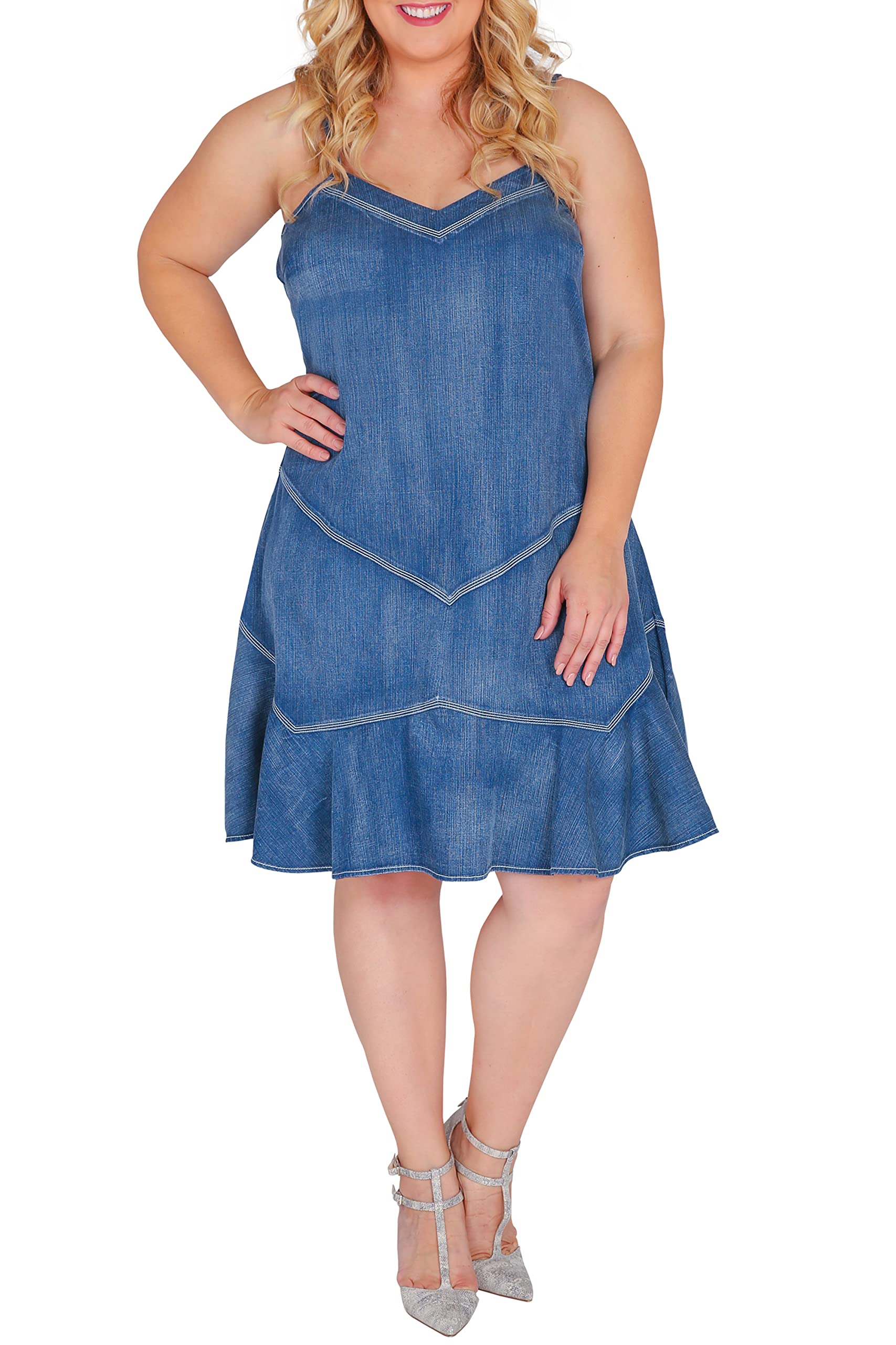 Amazon.com: Standards & Practices: Plus Denim Dress Amazon.com: Standards & Practices: Plus Denim Dress