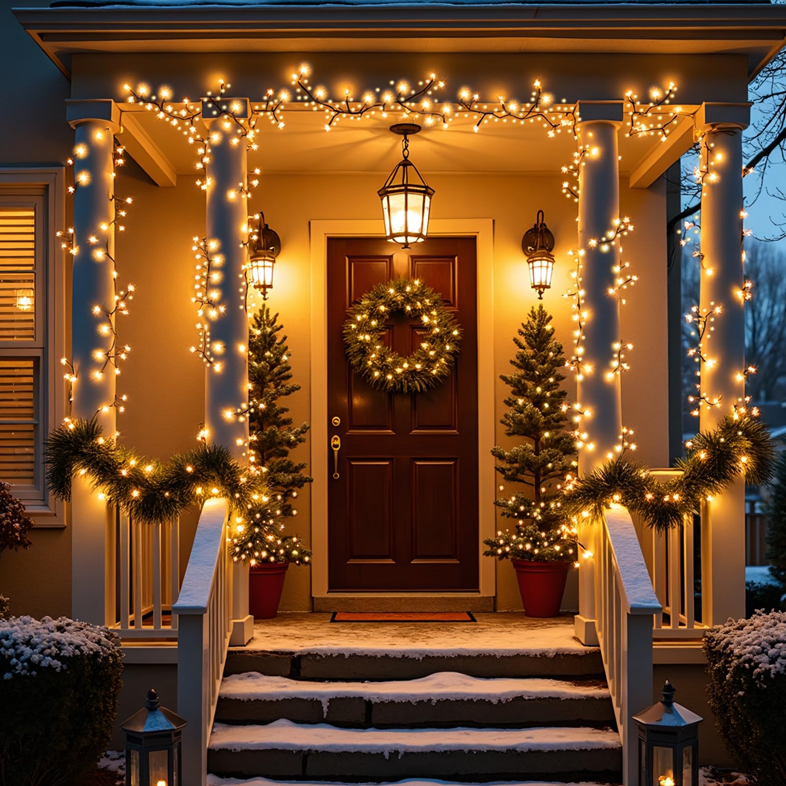 SALCAR Catena Luminosa a Grappolo, 1500LED 15M Luci Natale Esterno con 8 Modalità, Impermeabile IP44 Luci Natalizie Decorative per Albero Natale Giardino Interno Patio Festa Casa, Bianco Caldo