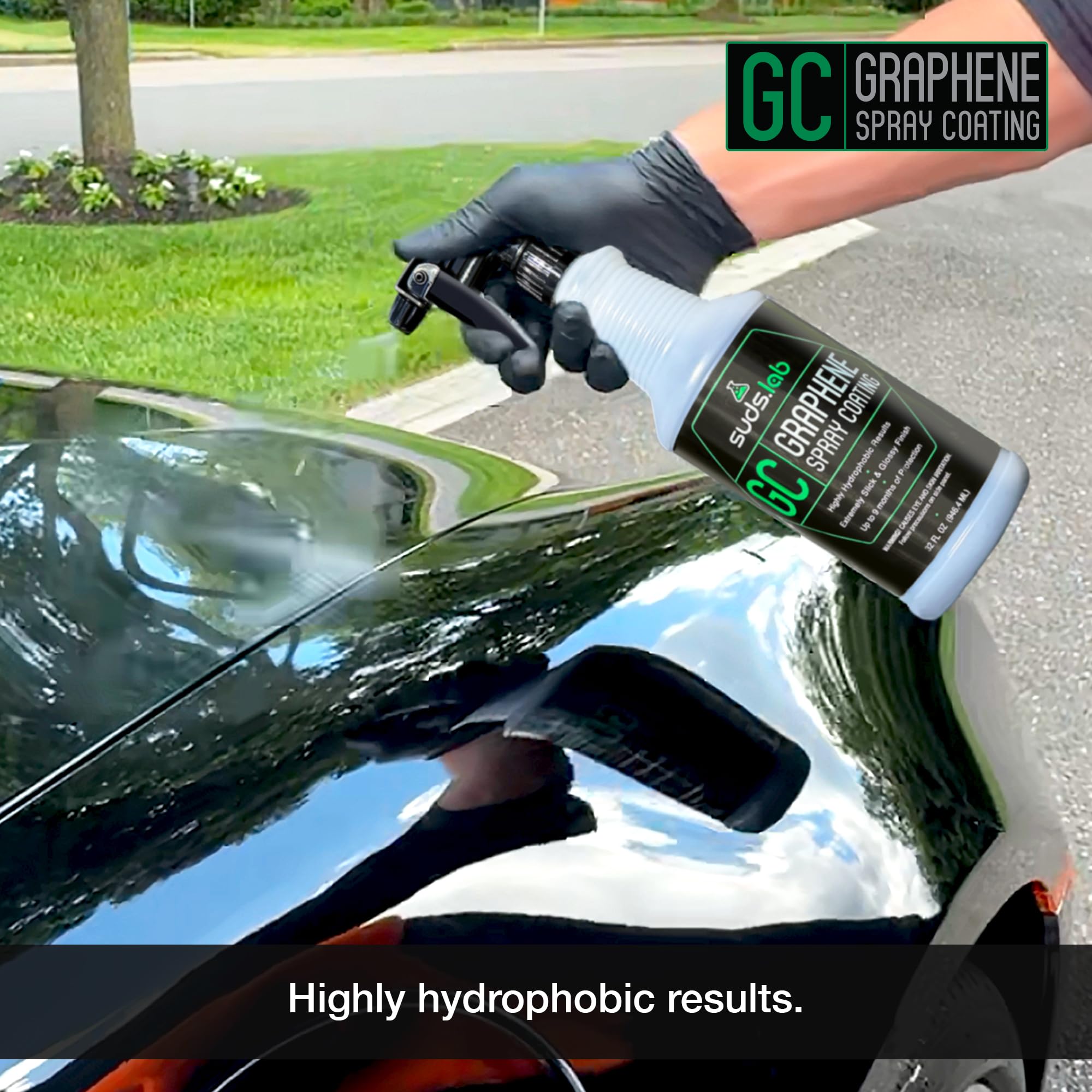 Suds Lab GC Grafenowa powłoka natryskowa, natryskowa powłoka z tlenku grafenu do samochodów, łodzi, kamperów i motocykli, dla ekstremalnego połysku, głębokości, połysku i ochrony, 907 ml