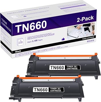 TN660 Toner Cartridge Twin Pack Replacement for Brother TN 660 TN630 Toner