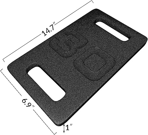 Miniatura 7 de Fitvids Placa de hierro fundido, placa pesada para columpios, sentadillas, entrenamiento de fuerza, entrenamiento de fitness y ejercicios en casa,