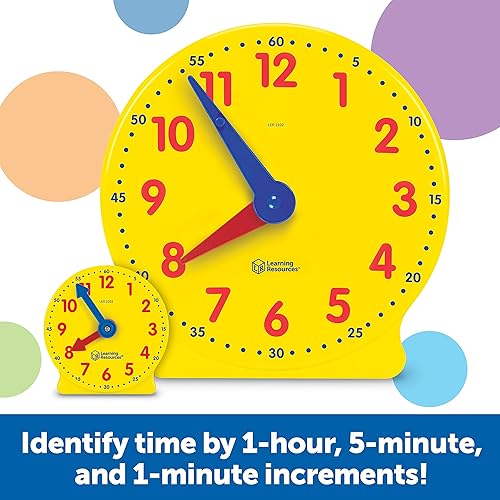 Miniatura 4 de Learning Resources Kit de reloj para el aula 25 piezas reloj para niños de 5 años para aprender a decir la hora relojes para el tiempo de enseñanza