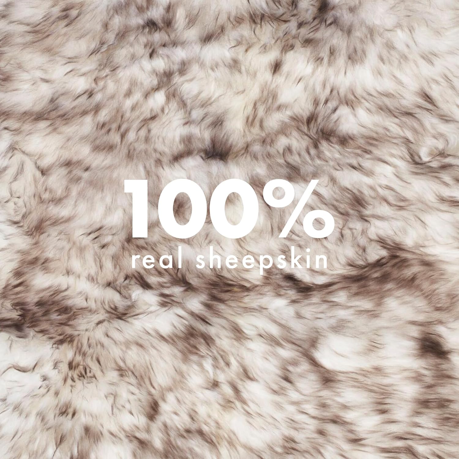 Sheepskin Rug 4x6 ft | Sheepskin Rugs for Living Room and Sofa | Bedside Rugs for Bedrooms | Large Fluffy Rug is Breathable & Heat-regulating in Color Snow Peak