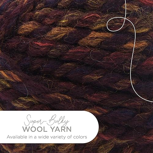 Vista 359 de Lion Brand Yarn Wool-Ease Thick & Quick Yarn - 318.2 ft, Graphite Grafito