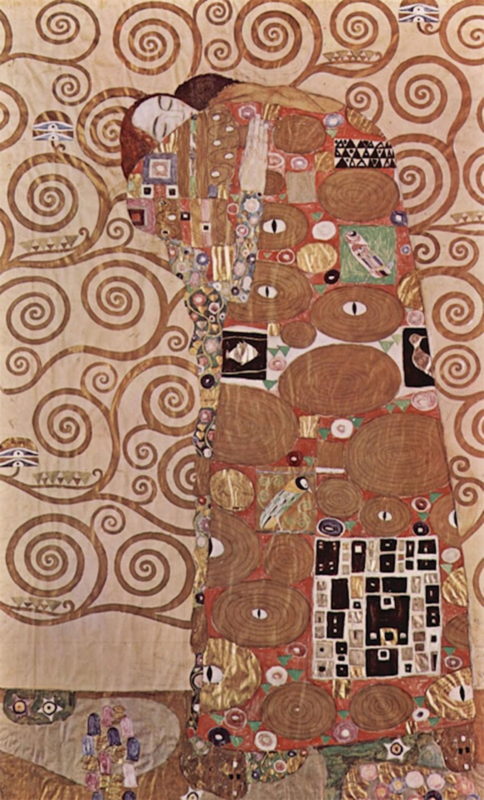 ARTXLXXBN Famous Print Painting Colorful Art Print the Embrace by Gustave Klimt Canvas Art Decorations for Home Decor 60x90cm