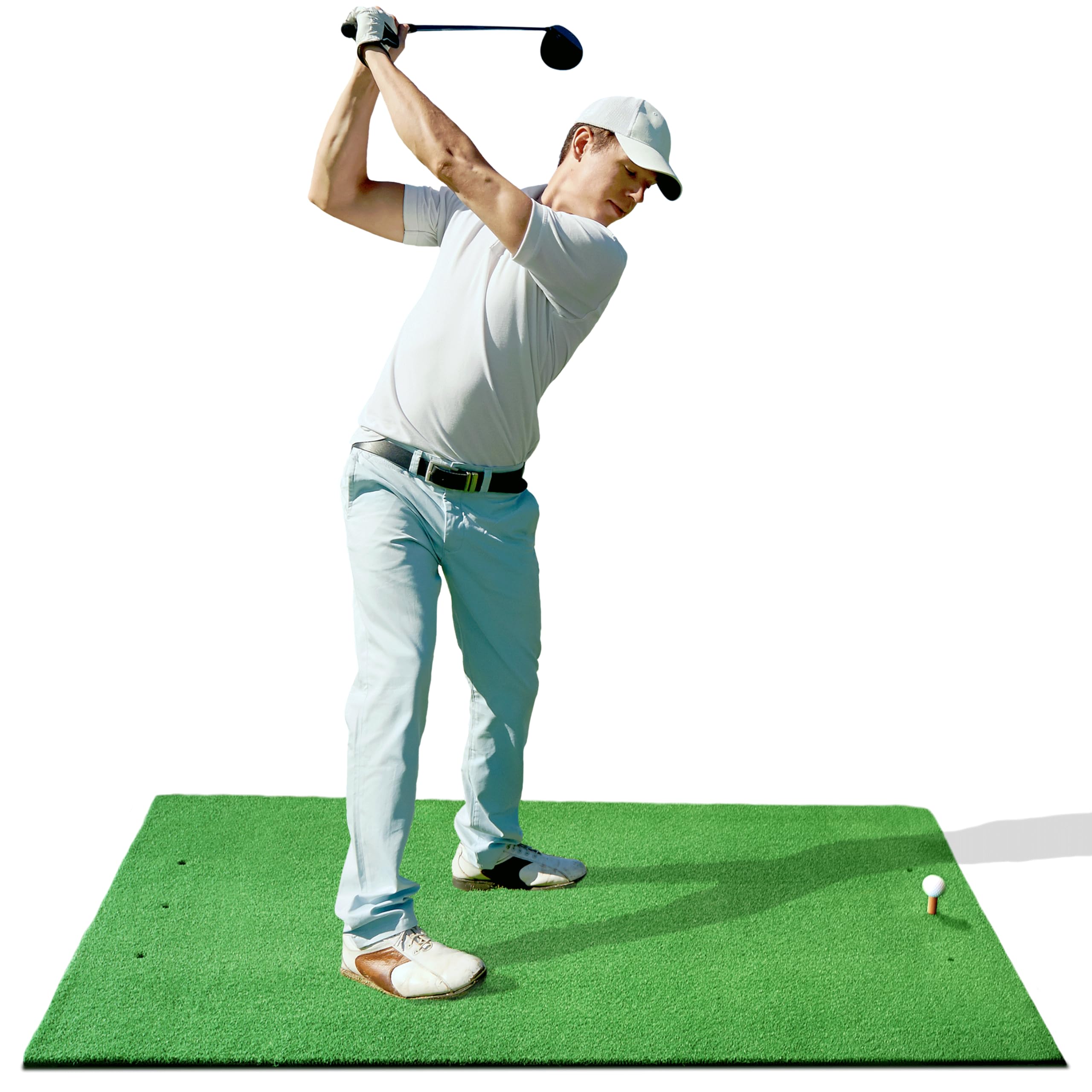 The Mat People 5ft x 3ft Golf Hitting Mat Commercial-Grade 5mm Nylon Turf for Driving and Chipping Practice