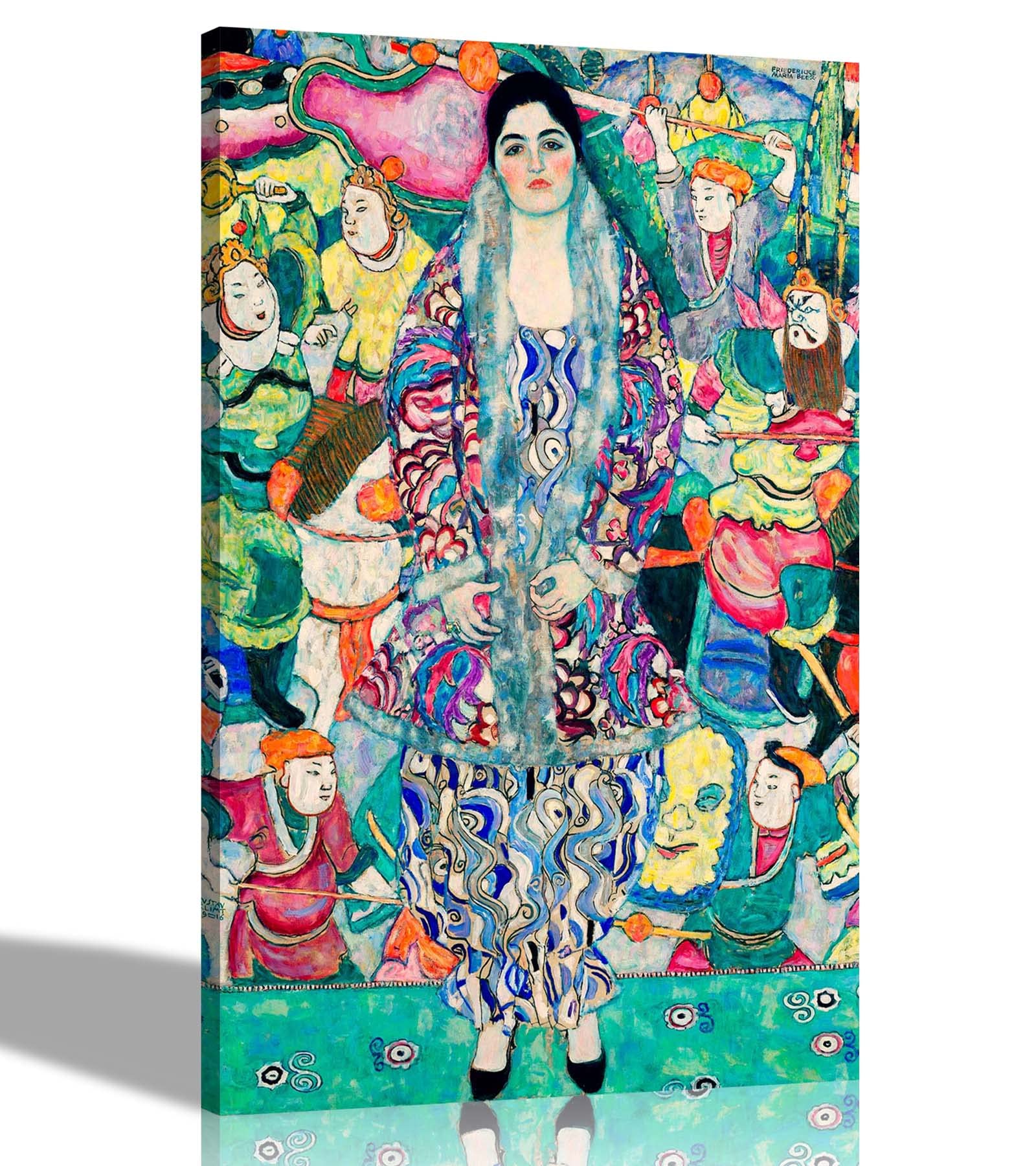 Portrait of Friedericke Maria Beer By Gustav Klimt Canvas Prints Framed Pictures Wall Art Home Decor Amazing Reproduction 60 x 86cm (24 x 34 inches)
