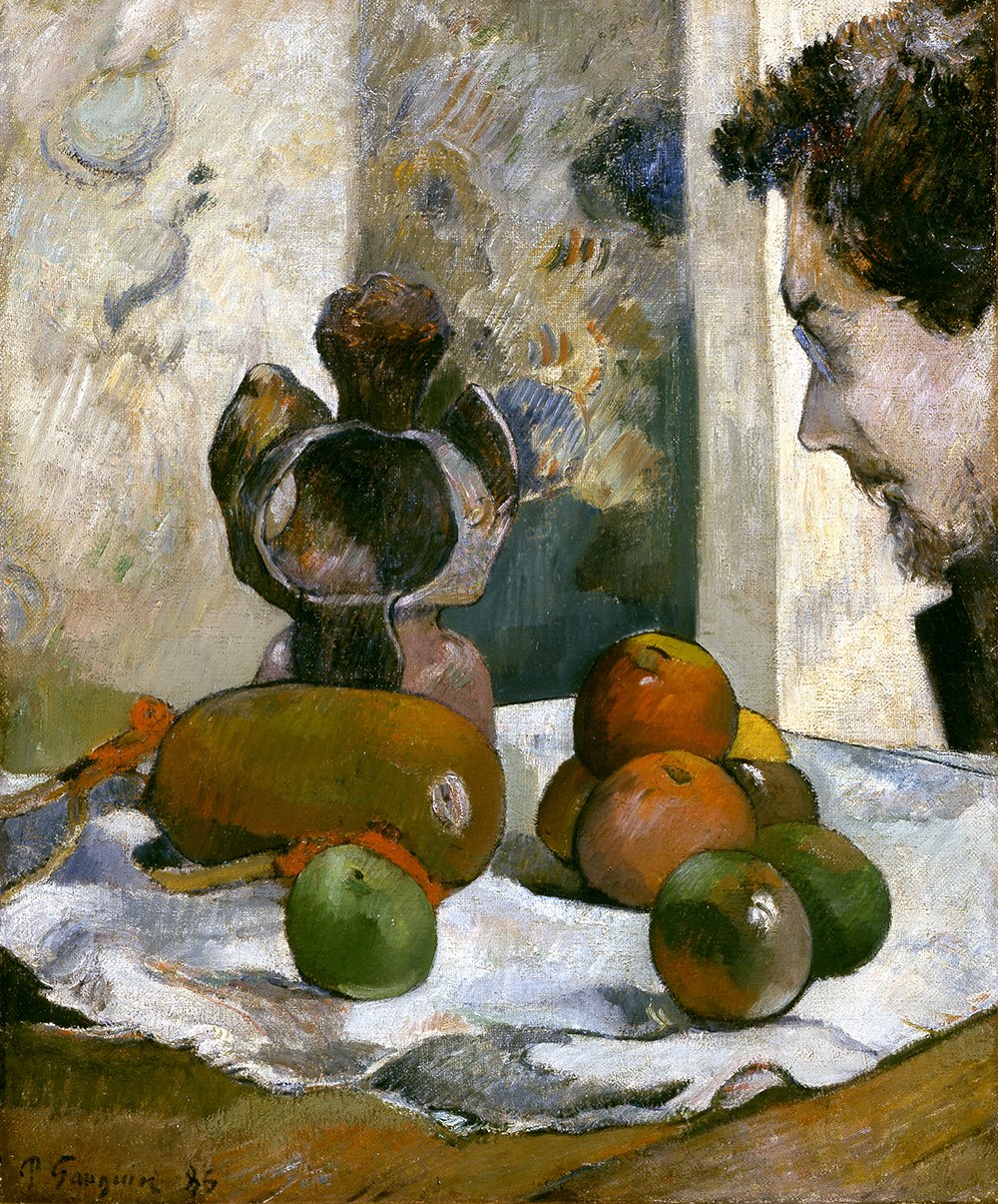 Paul Gauguin Still Life Fruit habiller un grand mur vide cadre