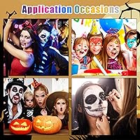 Vista 4 de SOVONCARE Kit profesional de pintura facial a base de aceite, juego de maquillaje de Halloween de 20 colores, kit de pintura facial profesional