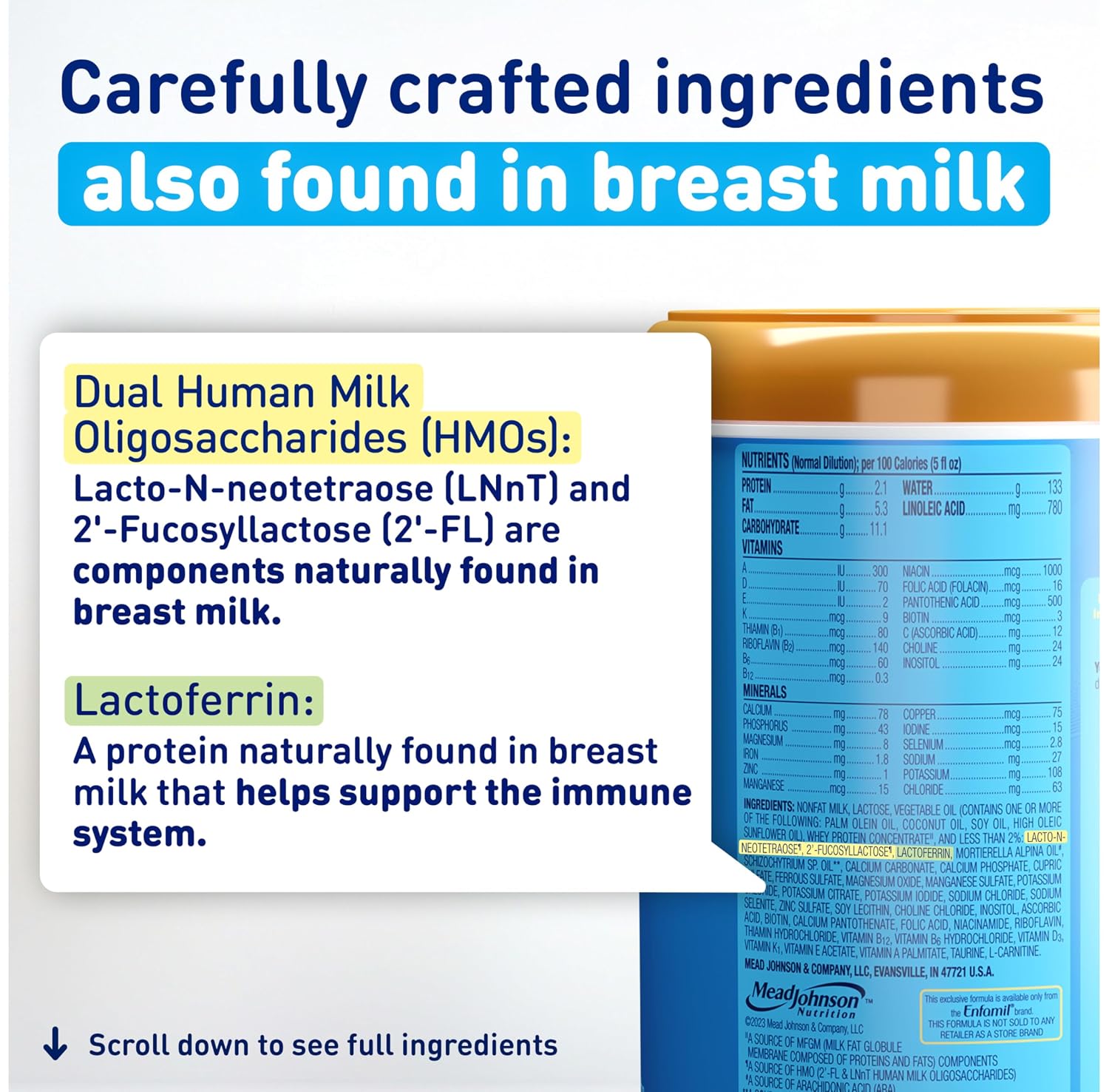 Enfamil ‍Optimum Showdown: Closest to Breast Milk, DHA... Lactoferrin,20.5 Oz Tested