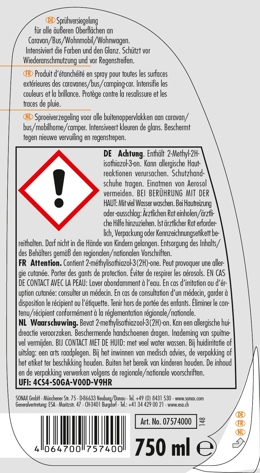 SONAX Caravan AktionsSet für die komplette Caravan Rundumpflege | Art-Nr. 07008410