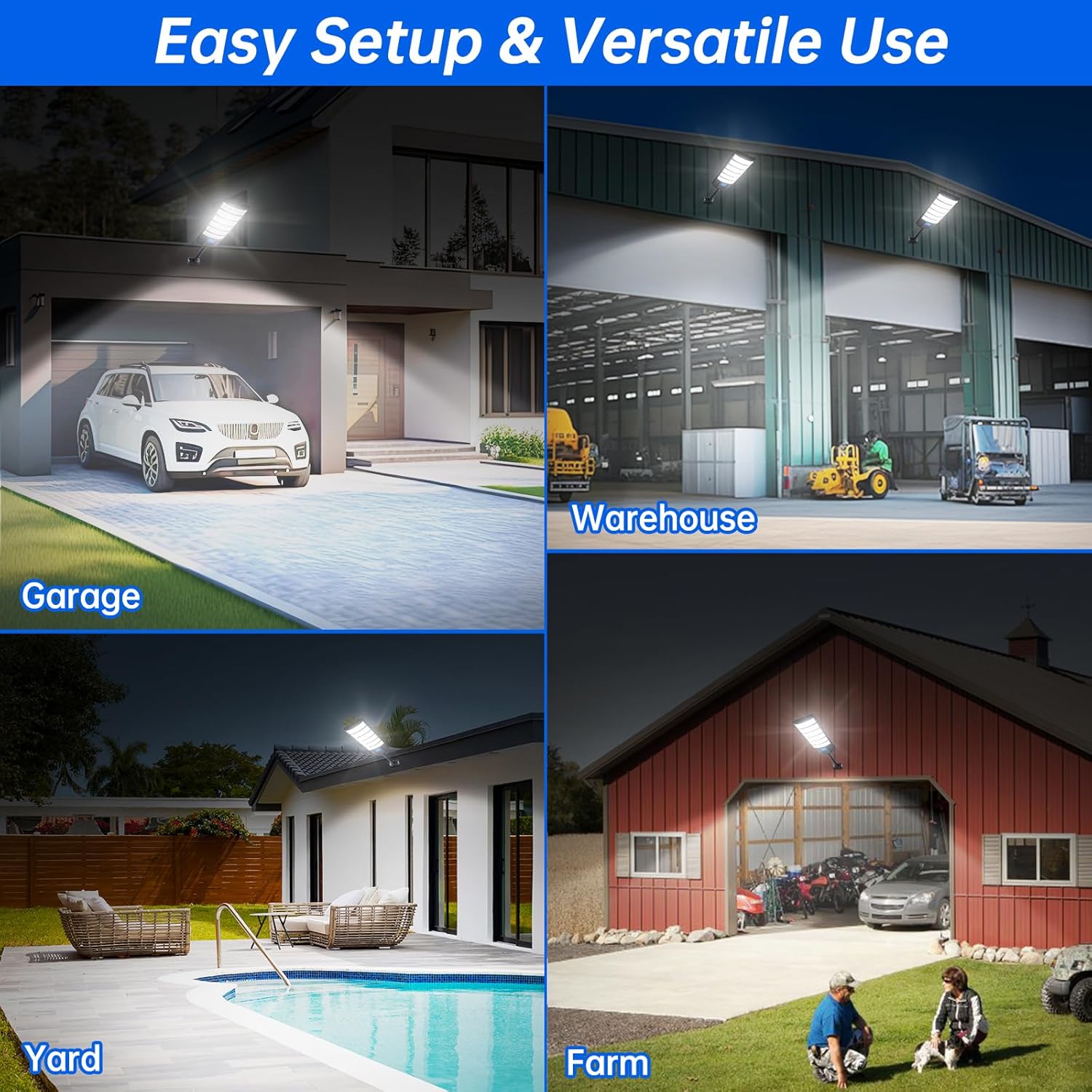 Street Solar Lights Outdoor,Heavy Duty 6500k LED Parking Lot Lights Commercial with Motion Sensor,6000mAh Dusk to Dawn Solar Flood Light Waterproof IP66 for Yard, Garden, Parking Lot Security Lighting