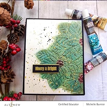 Altenew Poinsettia Cluster 3D Embossing Folder, Easy to Use Embossing Folders for Paper Crafting, Three-Dimensional Projects, Embossing Folders for Cardmaking, Scrapbooking, and Journaling