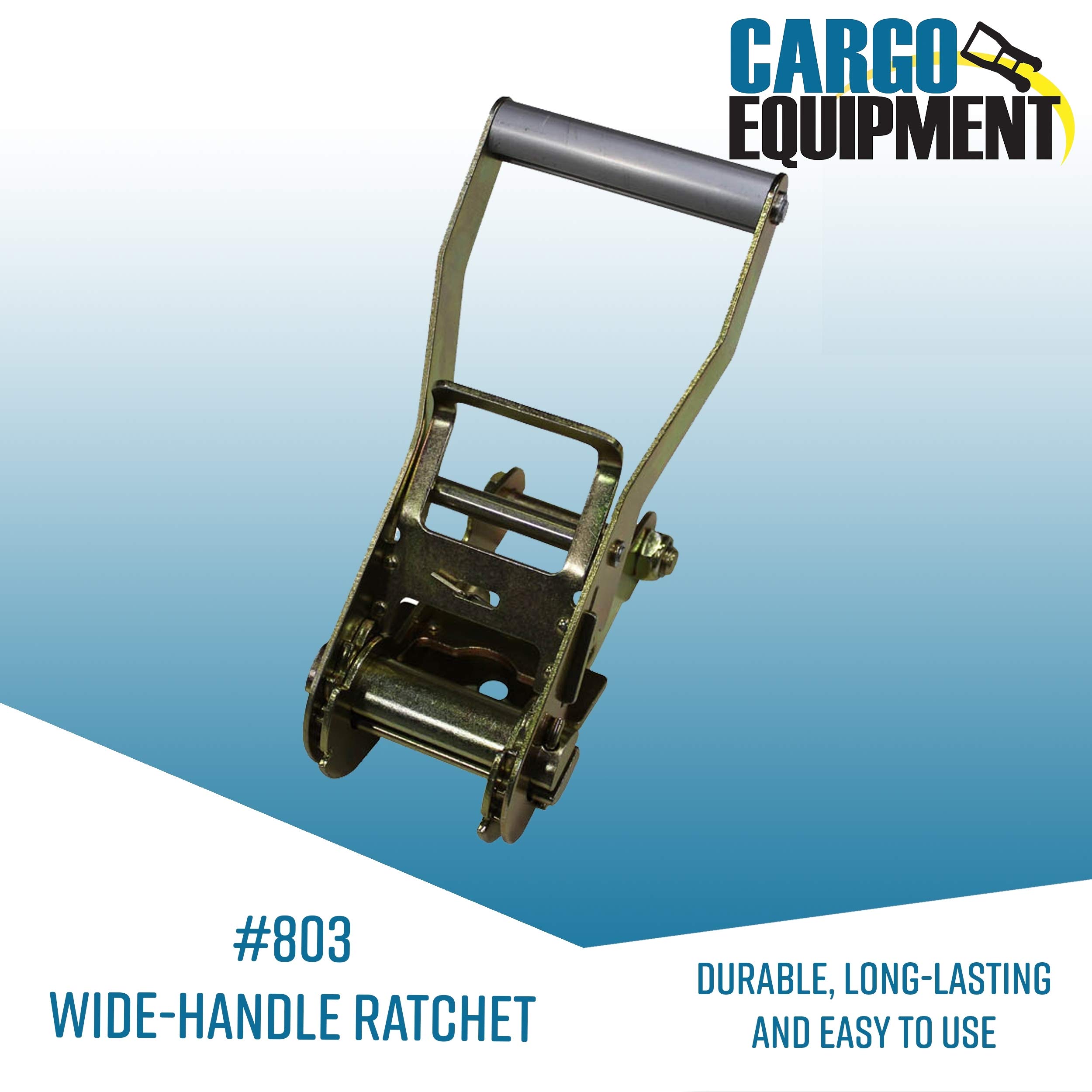 16 Foot X 2 Inch Grey Ratchet Strap with Wire Hooks